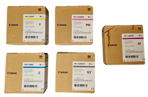 New 5 Genuine CANON PFI-1300 Ink Tank Pro Series Exp.2022-2024 - Picture 1 of 5