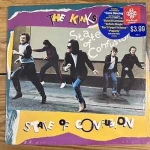 The Kinks State of Confusion Vinyl LP Arista AL 8-8018 US 1983 VG+ Shrink Hype - Imagen 1 de 10