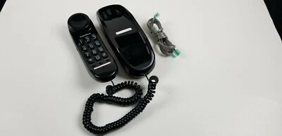 Radio Shack Grandes Botones Grandes Borde Teléfono Negro Cable Escritorio Montaje en Pared  Foto 1 de 4