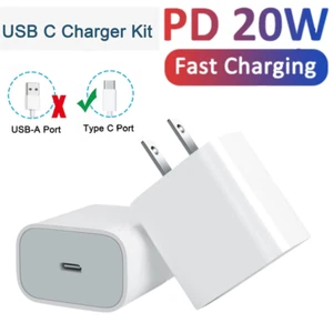 20W USB C Type C PD Fast Charger Adapter For iPhone 14 13 11 12 Pro Max XR XS 8 - Picture 1 of 7