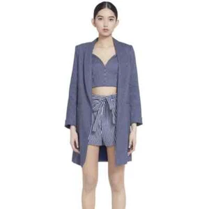 Alice + Olivia Kylie Shawl-Collar Striped Blazer In Love Me Stripe Oversized M - Bild 1 von 9