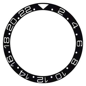 INSERTO BISEL CERÁMICA PARA ROLEX GMT MASTER 16700 16710 16718 16760 GRABADO NEGRO - Imagen 1 de 2