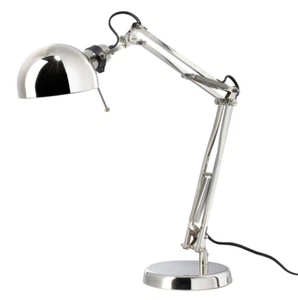 NEW IKEA FORSA Work Lamp, Desk Lamp Color Nickel-plated FORSÅ 80146763 - Picture 1 of 6