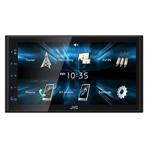 Receptor estéreo para automóvil JVC KW-M150BT pantalla táctil doble DIN Bluetooth - Imagen 1 de 6