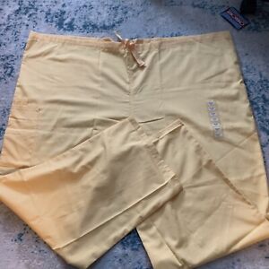 Cherokee Workwear Scrubs Men's Drawstring Cargo Pant Short  Yellow 3XL Short