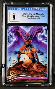 CGC 9 Wolverine Vs Magneto 1996 Fleer Ultra X-Men Wolverine #77 Marvel Card - Picture 1 of 2