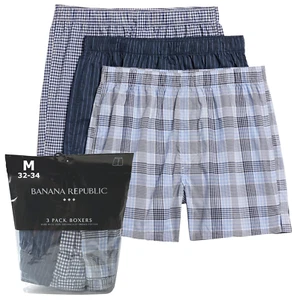 Banana Republic Boxershorts 3 Paar Herren Medium Blau Multi Boxershorts - Bild 1 von 3