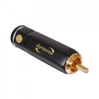 DYNAVOX HIGH-END CINCH-STECKER Cinchstecker hochwertig weiss rot 1 PAAR