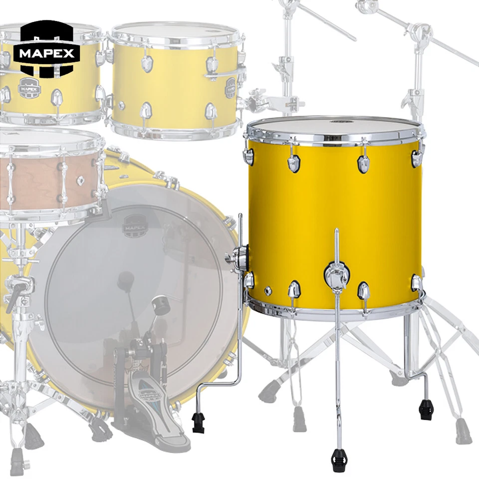Mapex Saturn Evolution 14" X 12" Maple Floor Tom Tuscan Yellow SEF1412MPM - Image 1 of 1
