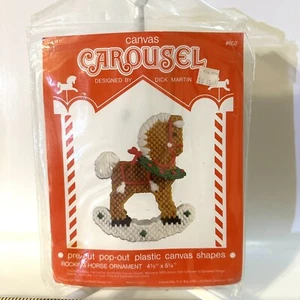 Vintage 82 Canvas Carousel Plastic Canvas Kit Horse Designed by Dick Martin #602 - Picture 1 of 2