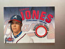 2001 Fleer Genuine Material Issue Chipper Jones HOF Game-Worn Uniform Baseball⚾️