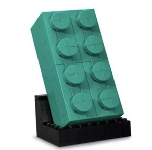 LEGO 5006291 GWP TEAL VIP 2 x 4 BUILDABLE BRICK IN-HAND FREE SHIPPING - Picture 1 of 2
