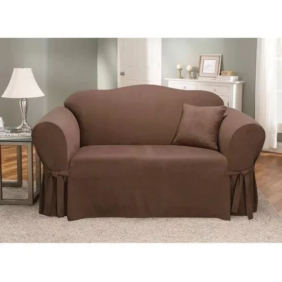 Sure Fit Ultimate Heavyweight Stretch Faux Suede 3 Separate T-cushioned Sofa
