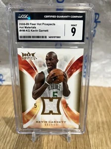 2008-09 Hot Prospects Kevin Garnett Hot Materials Game Used GU Patch HM-KG Cgc 9 - Picture 1 of 3