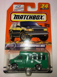 Matchbox #24 GMC NATIONAL Car Rental Transport Shuttle Bus - NEW SEALED on Card - Picture 1 of 2