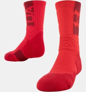 Under Armour UA Undeniable Youth Crew Sock Red Pwr YLG - Picture 1 of 1