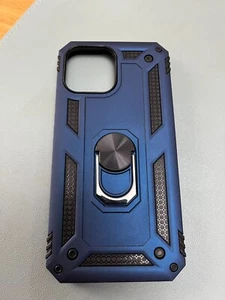 iPhone 13 Pro Max cover dark blue/black with finger ring - Zdjęcie 1 z 2