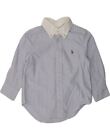 Ralph Lauren Baby Jungen Shirt 18-24 Monate blau gestreift Baumwolle AU11
