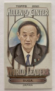 2021 TOPPS ALLEN & GINTER MINI WORLD LEADERS YOSHIHIDE SUGA - JAPAN #MWL-8