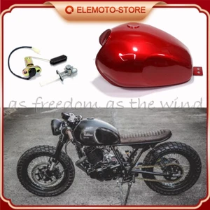 17L Gas Fuel Tank Cafe Racer Motorcycle With Fuel Level Sensors Tank Switch - Bild 1 von 10
