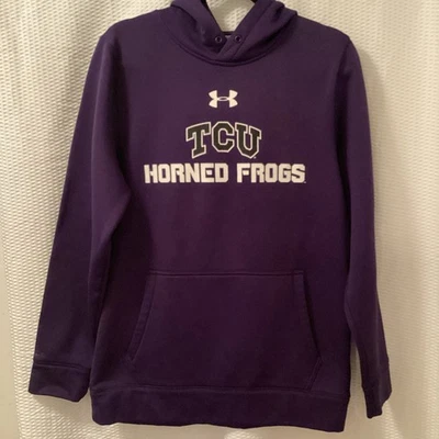 TCU Texas Christian University Horned Frogs Under Armour Pullover Hoodie Mens Sm - Image 1 of 4