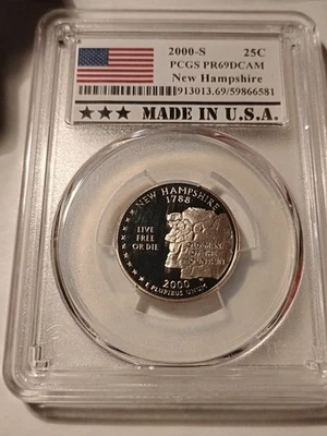 2000-S PCGS Pr69 Dcam New Hampshire State Quarter - Image 1 of 4