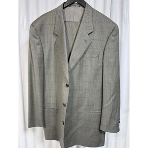 Chaqueta vintage para hombre Giorgio Armani Collezioni, talla 44L, gris/azul a cuadros Italia - Imagen 1 de 10
