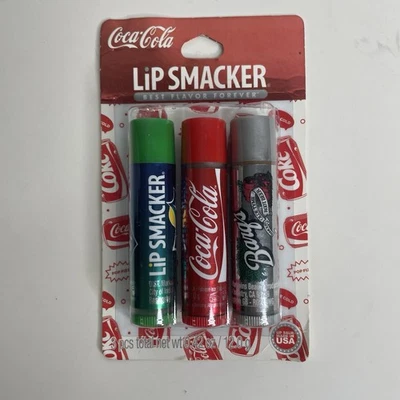 Lip Smacker Coca Cola, Sprite and Barq's Root Beer Lip Balm Trio 3pc - NEW! - Image 1 of 4