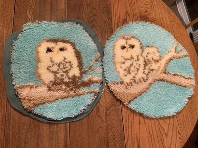 Latch Hook Tugs Owls Finished - Image 1 of 3