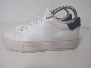 Sneaker Kurt Geiger London Laney in pelle bianco/nero EU 38 UK 5 - Foto 1 di 6