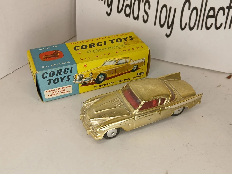VINTAGE CORGI TOYS 211S STUDEBAKER "GOLDEN HAWK" DIE CAST CAR W/ ORIGINAL BOX - Image 1 of 4