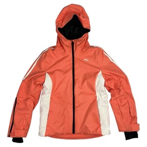 KJUS Formula Ski Jacket Girls 152/12 Pink White Insulated Winter Coat - Picture 1 of 9
