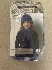 Knitting Kit, Child Hat And Scarf - Picture 1 of 2