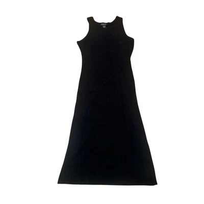 Rachel Zoe Black Medium ribbed sweater Tank midi dress sleeveless Minimalist  - Image 1 of 4