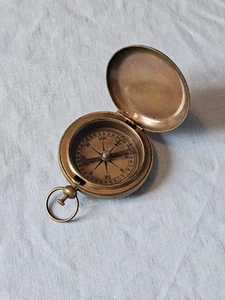 Vintage Quality ROSS London 2" BRASS POCKET COMPASS - Picture 1 of 4