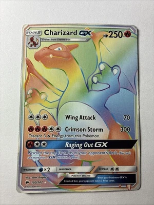 Charizard GX 150/147 Rainbow Rare Burning Shadows Secret Rare - Image 1 of 4