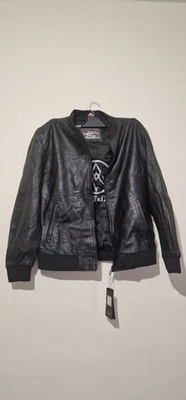 Aviatrix Bomber Jacket – Men’s XL, Genuine Sheep Nappa Leather, Black - Image 1 of 4