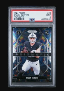 Tarjeta de novato Brock Bowers 2024 Panini Prizm Prizmatic #20 Prizm - PSA 9 COMO NUEVA RC - Imagen 1 de 3
