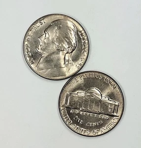 1955  UNCIRCULATED JEFFERSON NICKEL CHOICE TO GEM BU - Picture 1 of 2