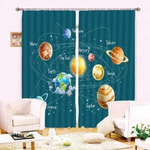 Great Planet Radiation 3D Blockout Photo Print Curtain Fabric Curtains Window - Imagen 1 de 10