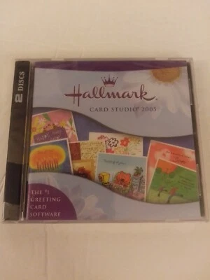 Hallmark Card Studio 2005 CD-ROM For Windows 2 Disc Jewel Case Edition Sealed - Image 1 of 2