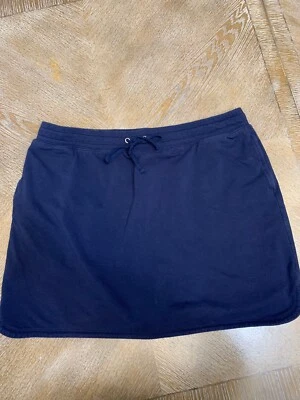 "Karen Scott Skort Sport XL bolsillos cordones cintura 38"" largo 18"" azul marino" Foto 1 de 4