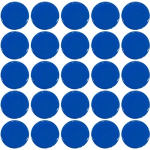 25 pegatinas de cúpula de gel azul de 25 mm 1 pulgada tapas de botella autoadhesivas - Imagen 1 de 1