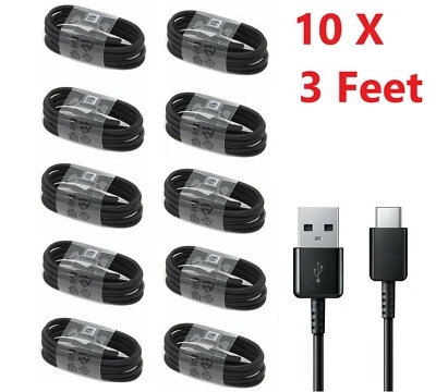 Lote de 10 USB Tipo-C 3.1 Conector Sincronización de Datos Cargador Cable de Carga Cable Foto 1 de 3