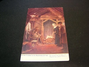 Historical Postcard - Alfred the Great in the Neatherds Cottage - Picture 1 of 2