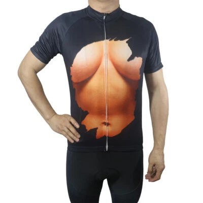 Men's Cycling Jersey Bib Bicycle Bike Short MTB Shirt Bra Breast Tit Top Clothes - image 1 of 4