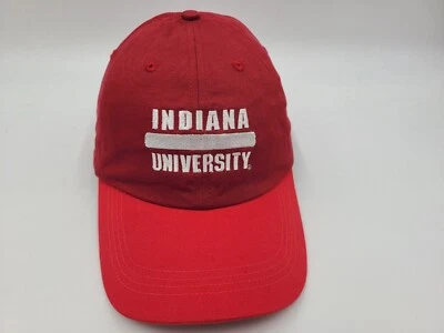 Vintage Indiana University Hoosiers Champion Brand Snapback Hat Cap Men NCAA Red - Image 1 of 4