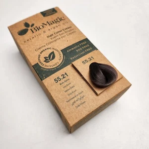 BioMagic Keratin & Argan Oil 55.21 Iced Brown Ammonia Free Hair Color Cream - Picture 1 of 6