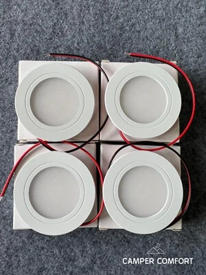 12v LED Spotlights Campervan - Touch Dimmable Downlight Motorhome - White x 4 - Image 1 of 4