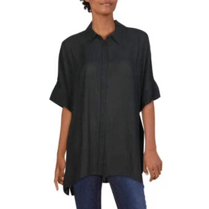 Alfani Womens Collar Hi-Low Button-Down Top, - Picture 1 of 3